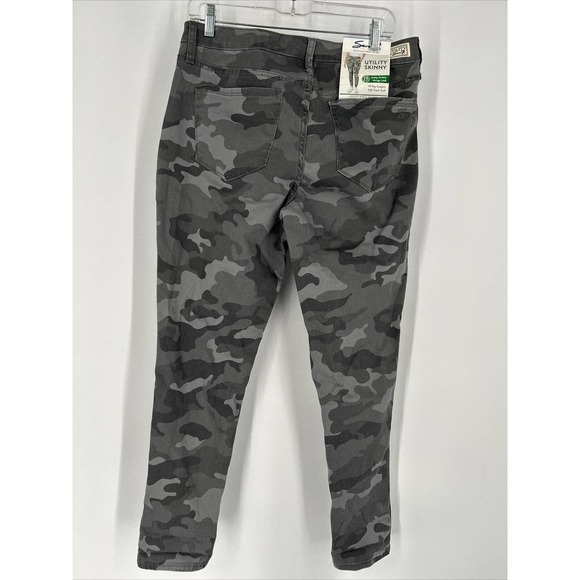 New $69 Seven 7 Utility Skinny Ankle Jeans Pants Concrete Camo sz 10 32x28 - Picture 2 of 9